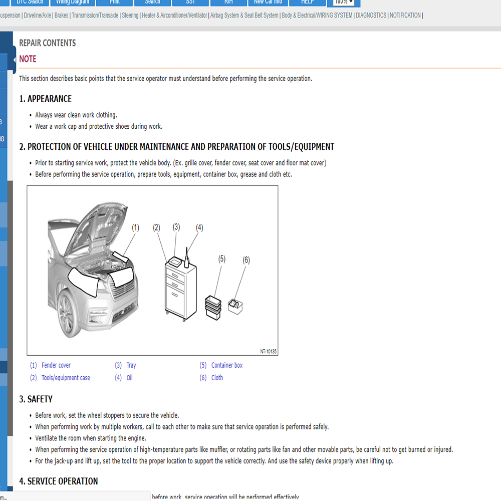 Online Account for Su-baru S-T - đánh giá và giá Workshop Tools Diagram