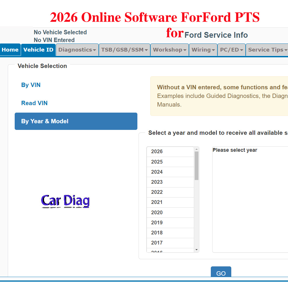2026 Online Software for Ford  - đánh giá và giá Workshop Tools Diagram
