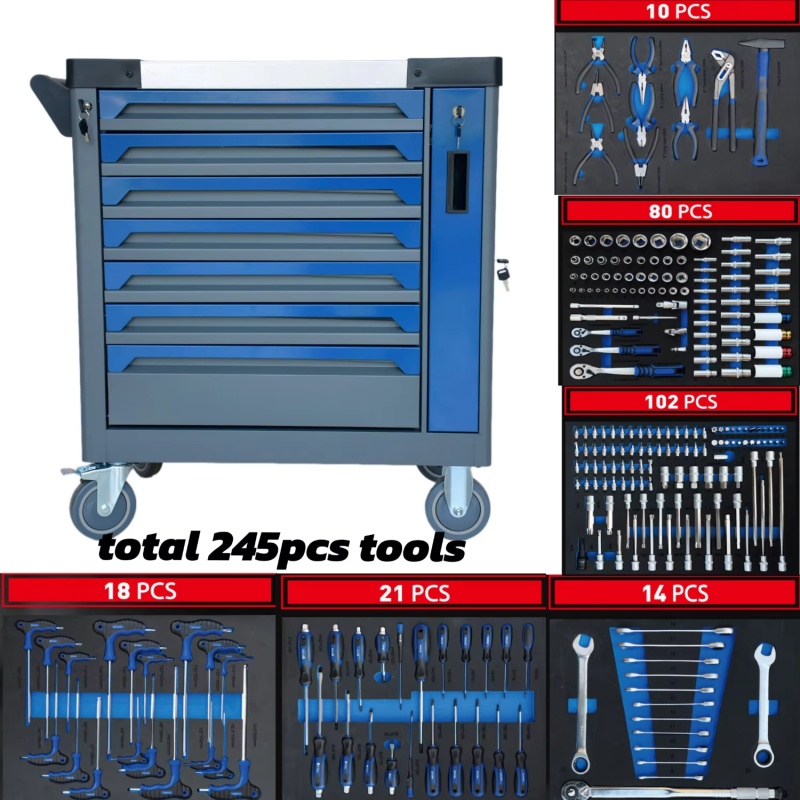 7-Drawer Lockable Rolling Stee - đánh giá và giá Tools For Garage Workshop